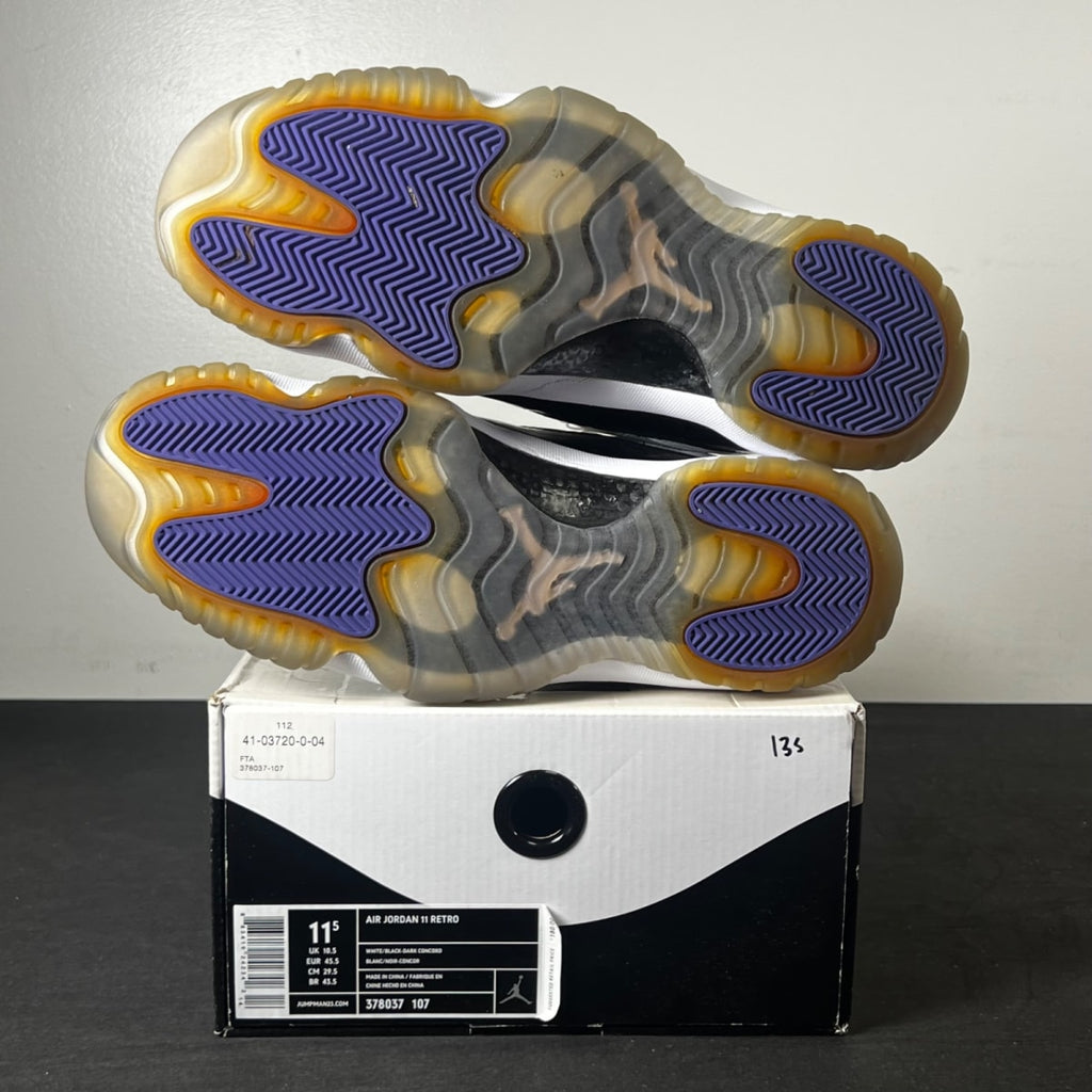 Jordan 11 Retro Concord (2011) 11.5 (Moderately Worn Pre-Owned)JordanWhite/Black-Dark Concord - Image 6