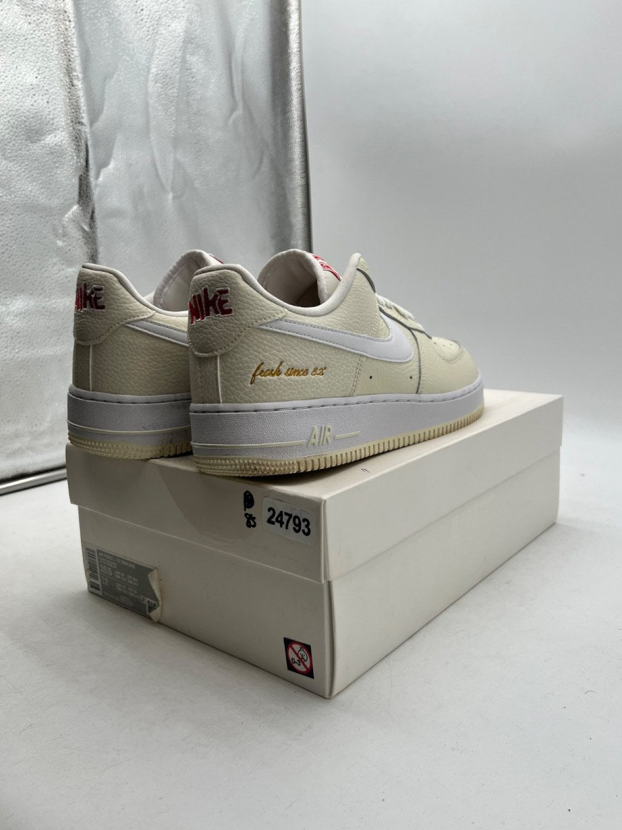 Nike Air Force 1 Low '07 Premium Popcorn 10.5 (Lightly Worn Pre-Owned)NikeCoconut Milk/White-University Red - Image 5