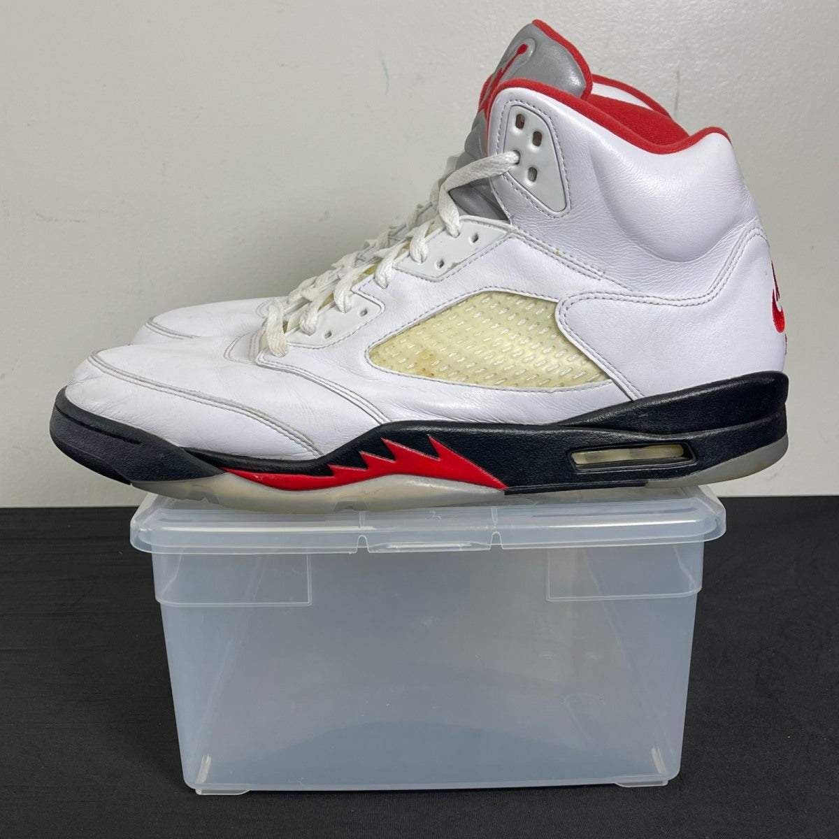 Jordan 5 Retro Fire Red Silver Tongue (2020) (Size 14) - Image 3