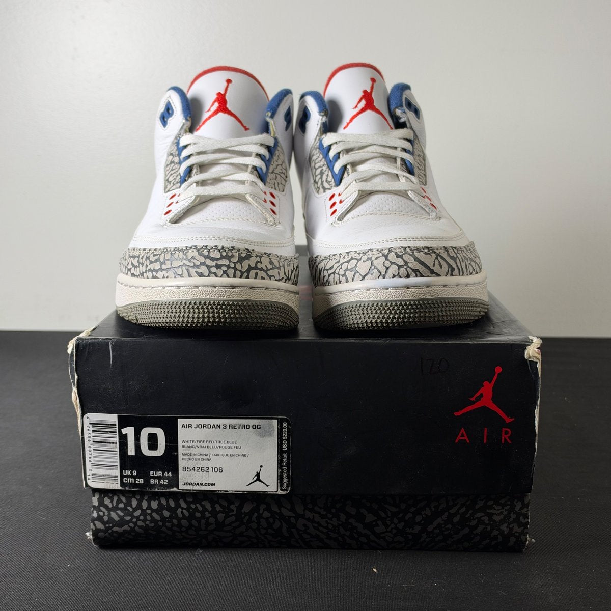 Jordan 3 Retro True Blue (2016) (Size 10) - aux