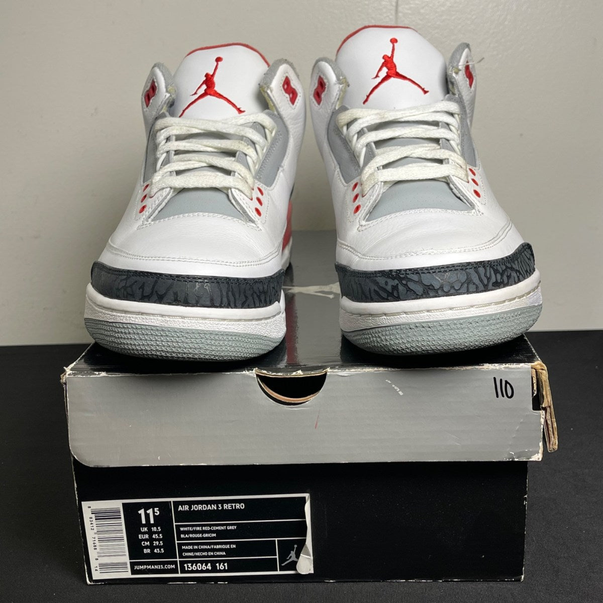 Jordan 3 Retro Fire Red (2007) (Size 11.5) - Image 2