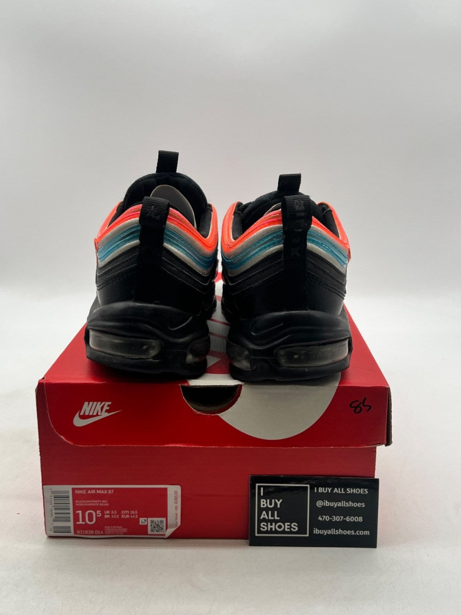 Nike Air Max 97 Black Red Silver 10.5 (Moderately Worn Pre-Owned) - Image 3