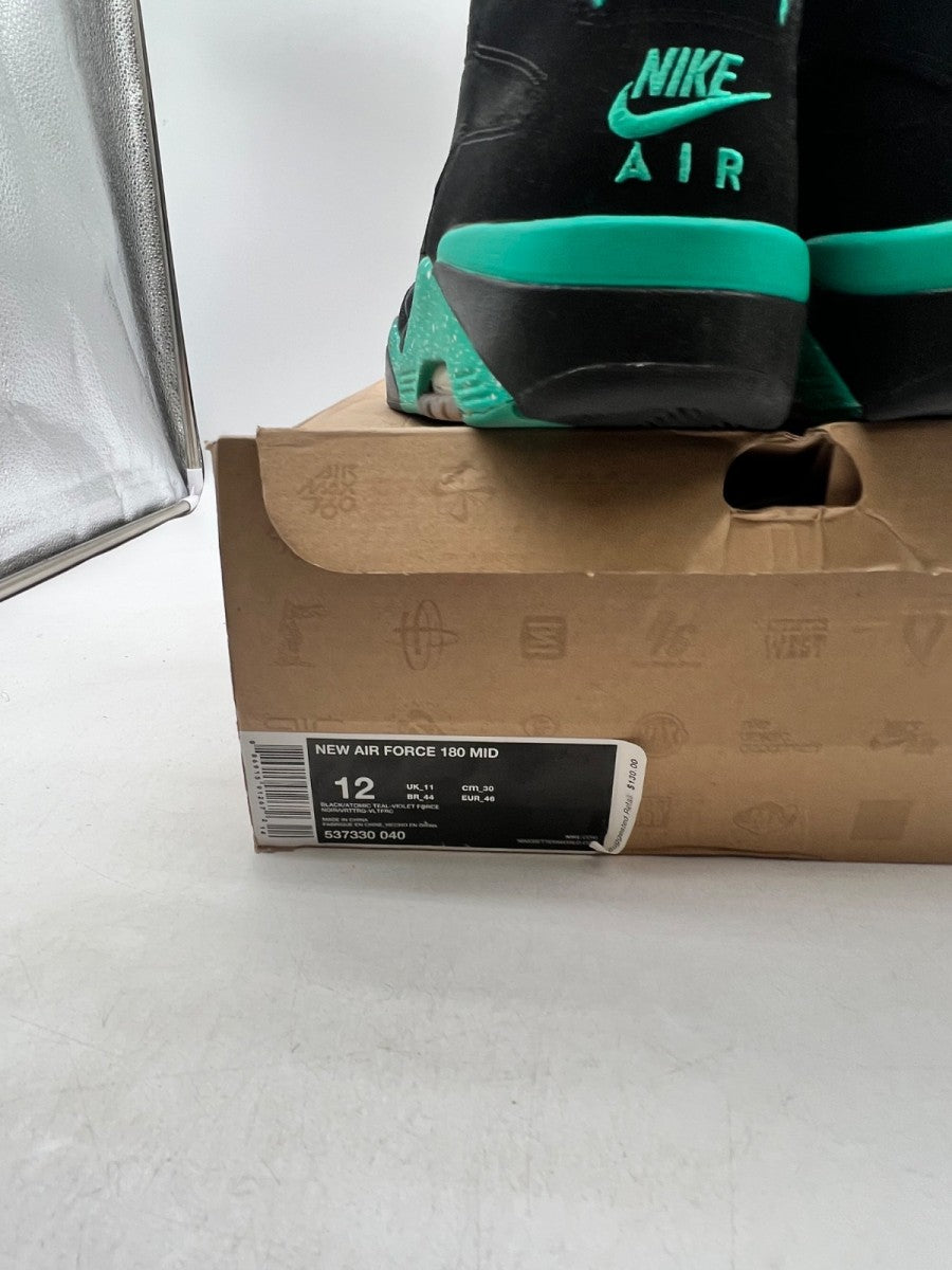 Nike Air Force 180 Atomic Teal 12 (Lightly Worn Pre-Owned)NikeBlack/Atomic Teal - Violet Force - Image 4