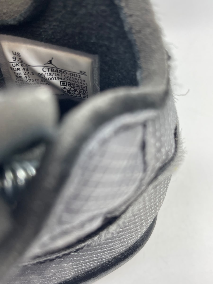 Jordan 5 Retro Off-White Muslin 9.5 (Moderately Worn Pre-Owned)JordanBlack/Muslin-Fire Red - Image 8