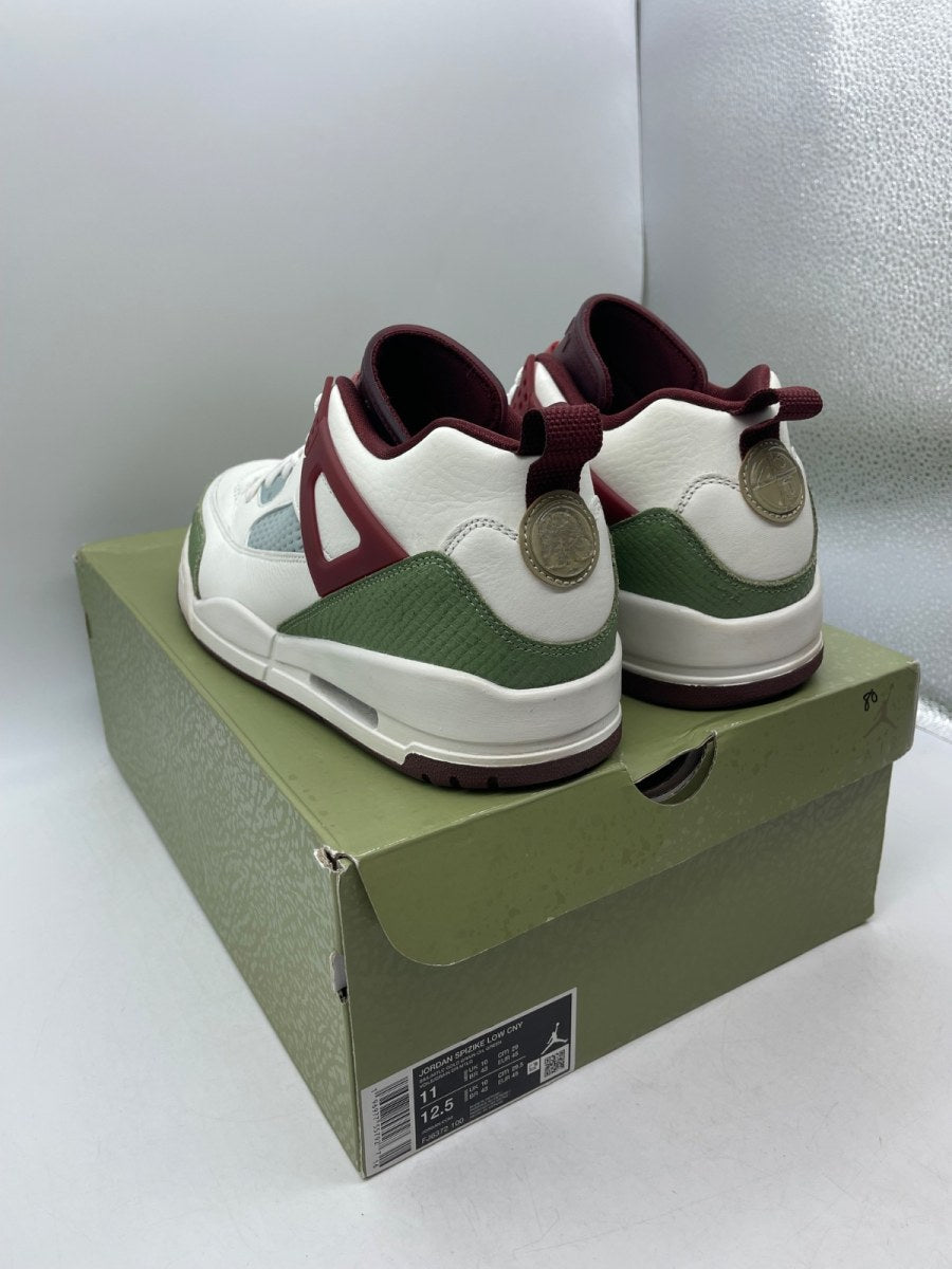 Jordan Spizike Low Chinese New Year (2024) 11 (Moderately Worn Pre-Owned)JordanSail/Oil Green-Dark Team Red-Metallic Gold Grain - Image 4