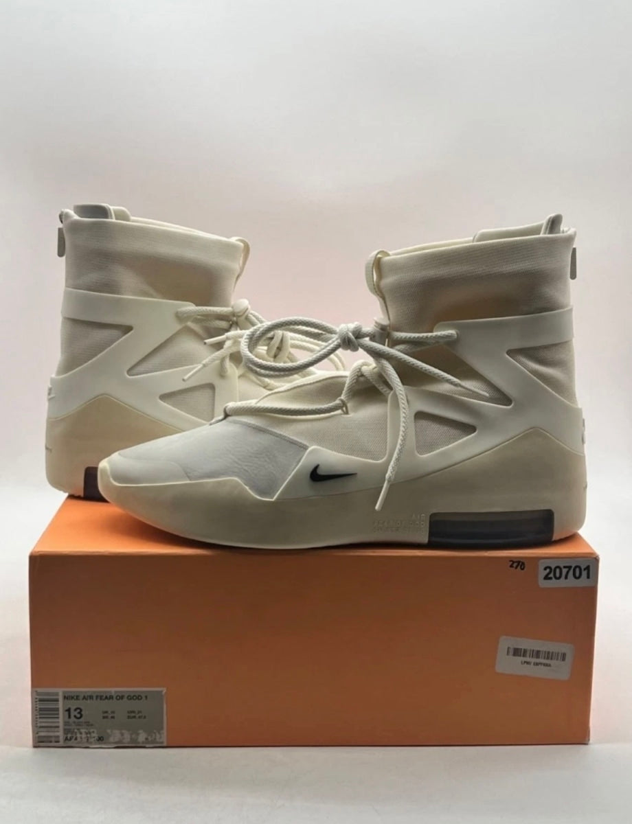 Nike Air Fear Of God 1 Sail Black 13 (Lightly Worn Pre-Owned)NikeSail/Black - Image 1