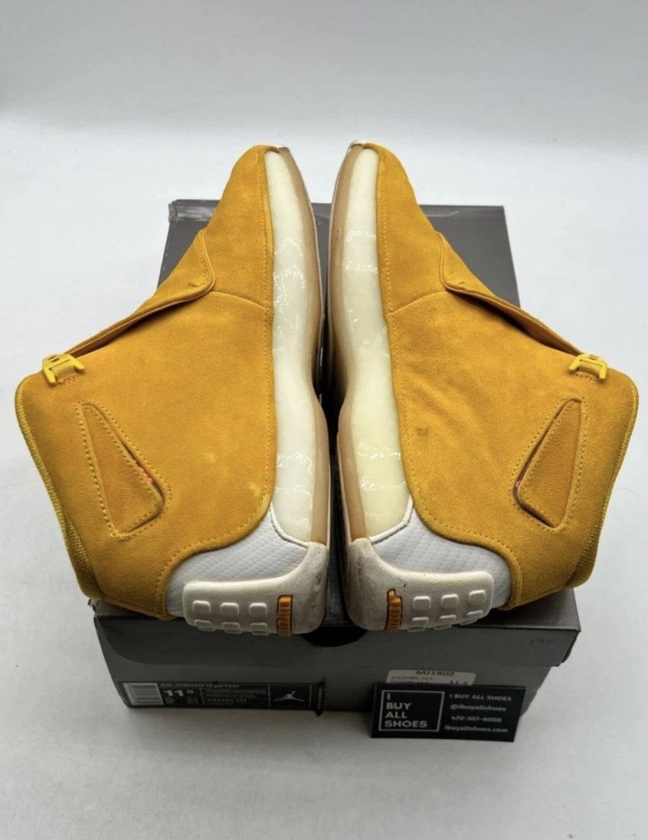 Jordan 18 Retro Yellow Ochre 11.5 (Lightly Worn Pre-Owned)JordanYellow Ochre/Yellow Ochre-Sail - Image 8