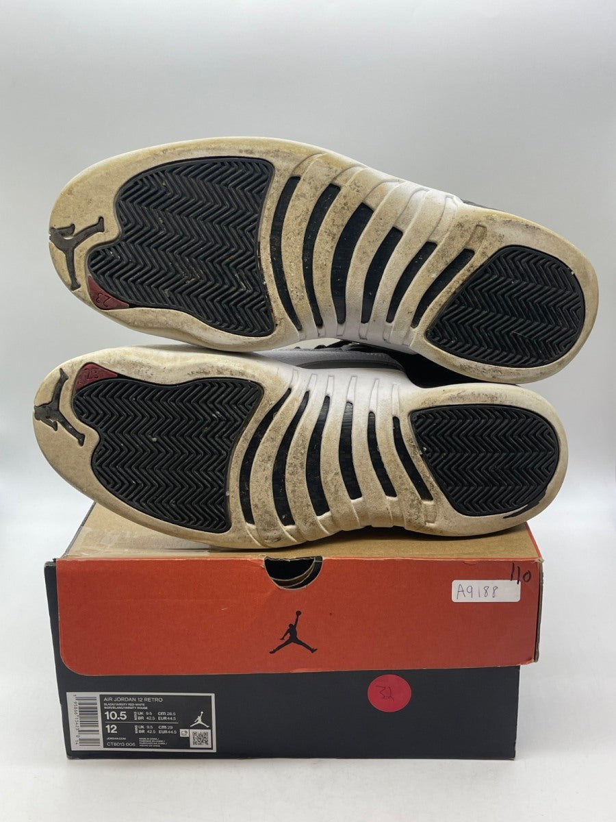 Jordan 12 Retro Playoffs (2022) 10.5 (Moderately Worn Pre-Owned)JordanBlack/Varsity Red-White - Image 7