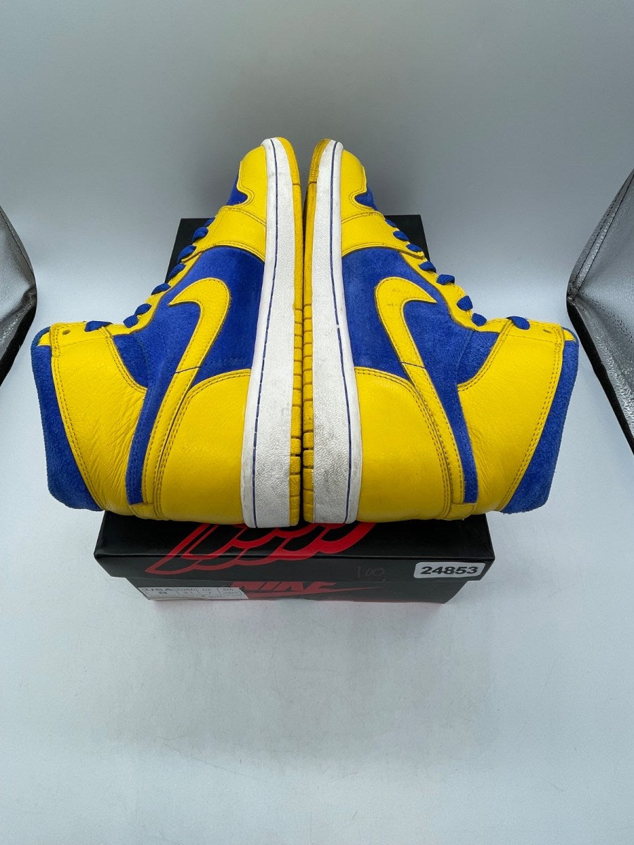 Jordan 1 Retro High OG Laney 8 (Moderately Worn Pre-Owned)JordanVarsity Maize/Game Royal-White - Image 6