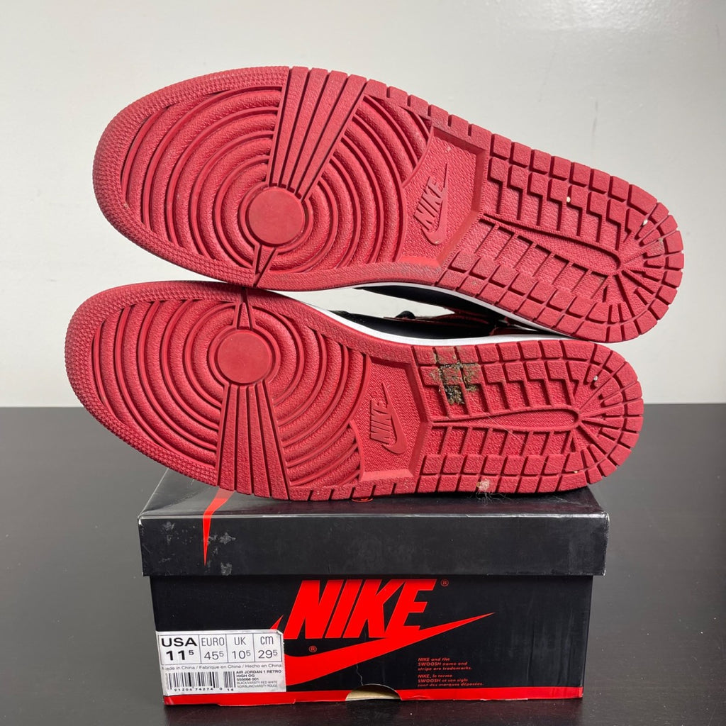 Jordan 1 Retro High Bred Banned (2016) 11.5 (Moderately Worn Pre-Owned)JordanBlack/Varsity Red-White - Image 5