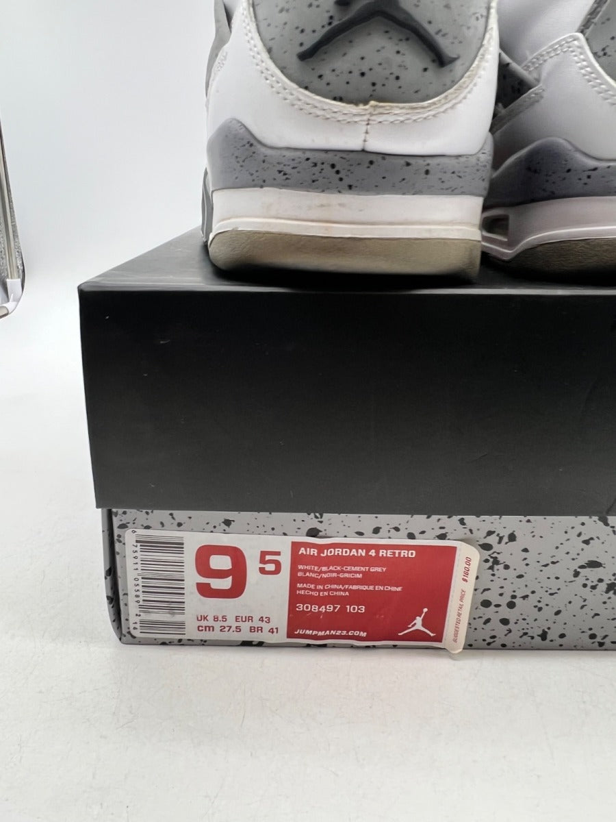 Jordan 4 Retro White Cement (2012) 9.5 (Heavily Worn Pre-Owned)JordanWhite/Black-Tech Grey - Image 6