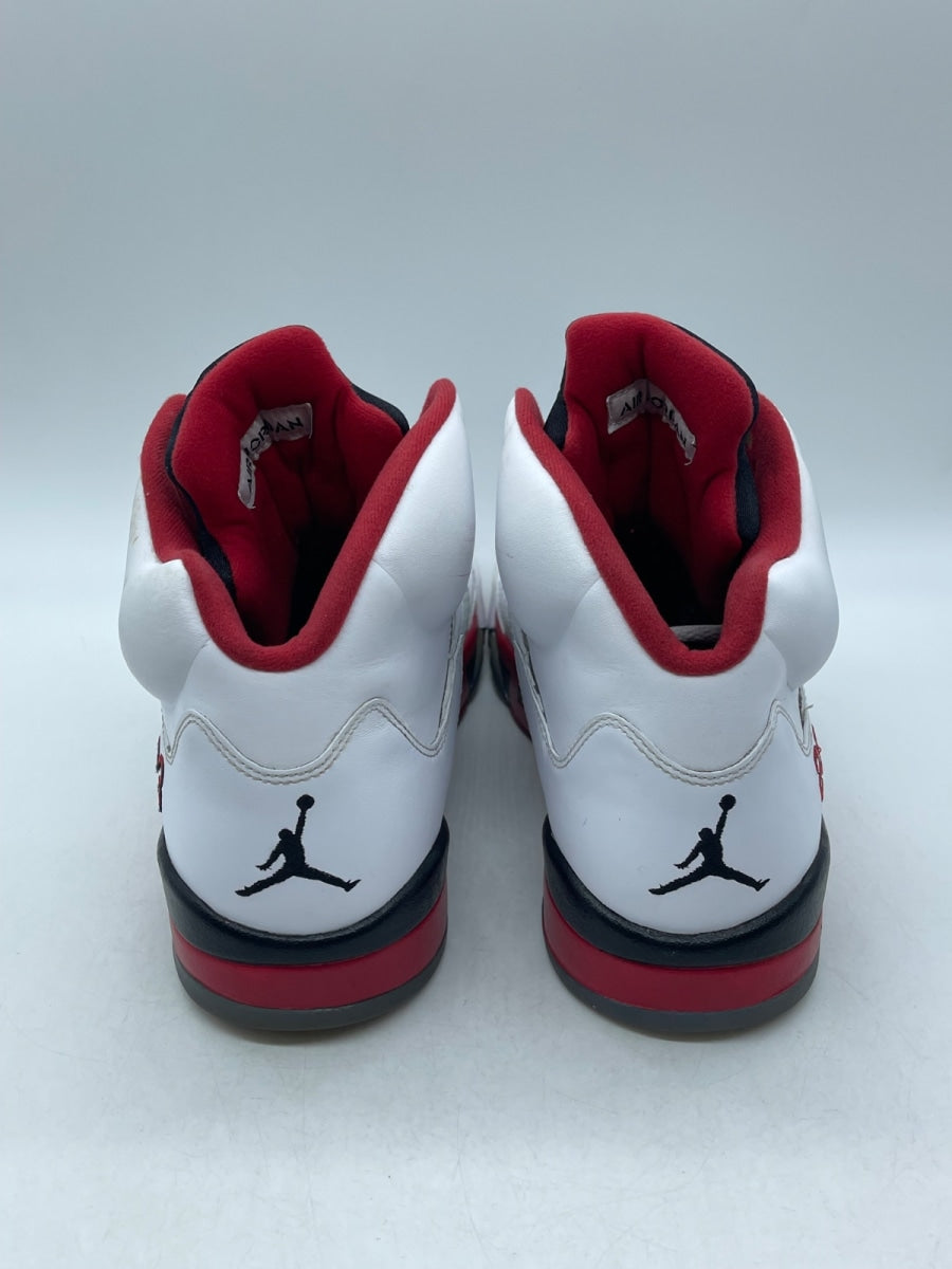Jordan 5 Retro Fire Red Black Tongue (2013) 13 (Moderately Worn Pre-Owned)JordanWhite/Fire Red-Black - Image 3