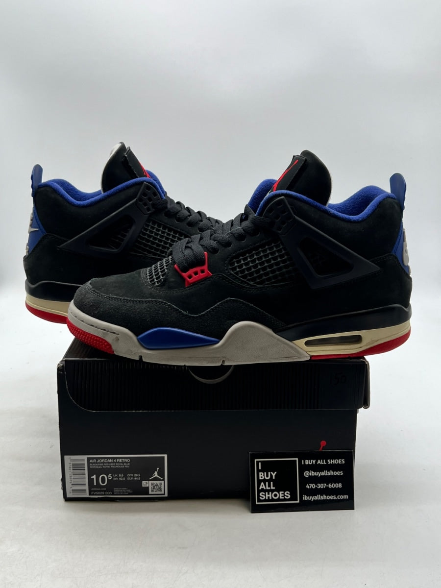 Jordan 4 Retro Rare Air (White Lettering) 10.5 (Moderately Worn Pre-Owned) - Image 1