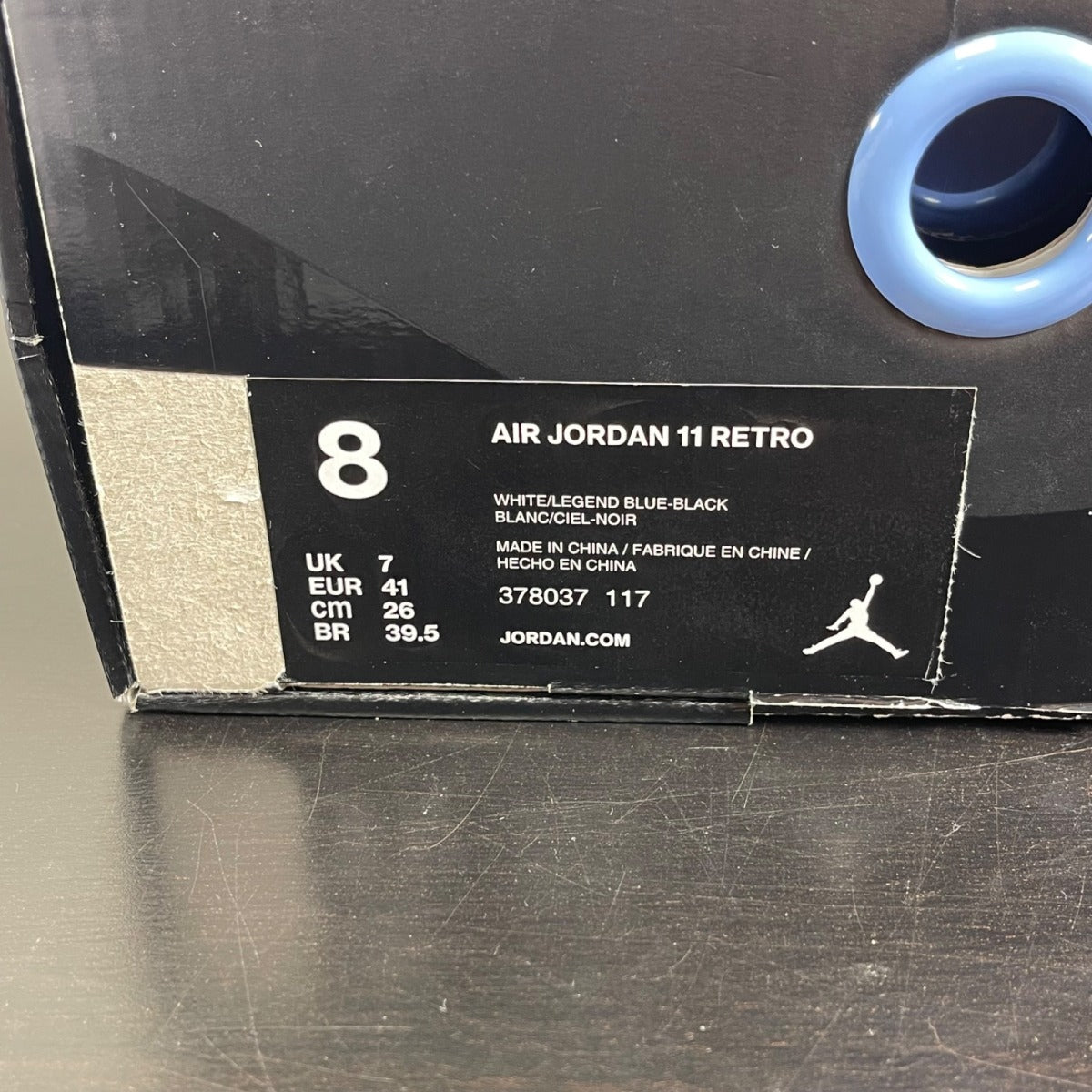 Jordan 11 Retro Legend Blue (2014) 8 (Moderately Worn Pre-Owned)JordanWhite/Black-Legend Blue - Image 7