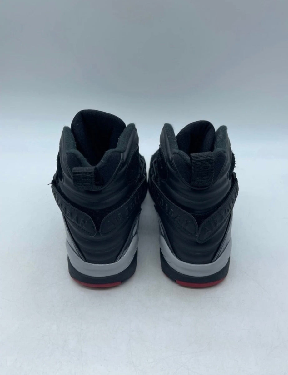 Jordan 8 Retro Black Cement (GS) 5Y (Moderately Worn Pre-Owned)JordanBlack/Gym Red-Black-Wolf Grey - Image 5
