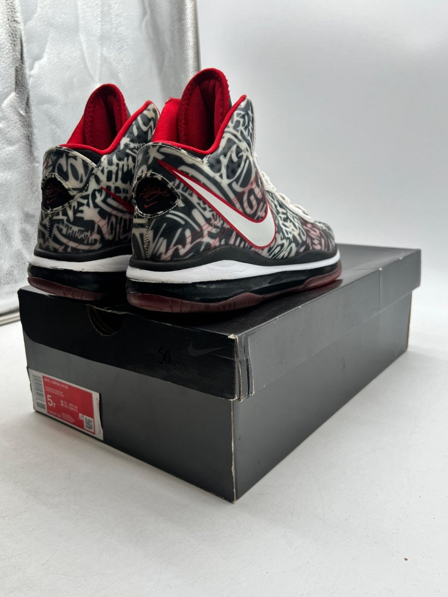 Nike LeBron 8 Graffiti (GS) 5Y (Moderately Worn Pre-Owned)NikeBlack/Sport Red/White - Image 5