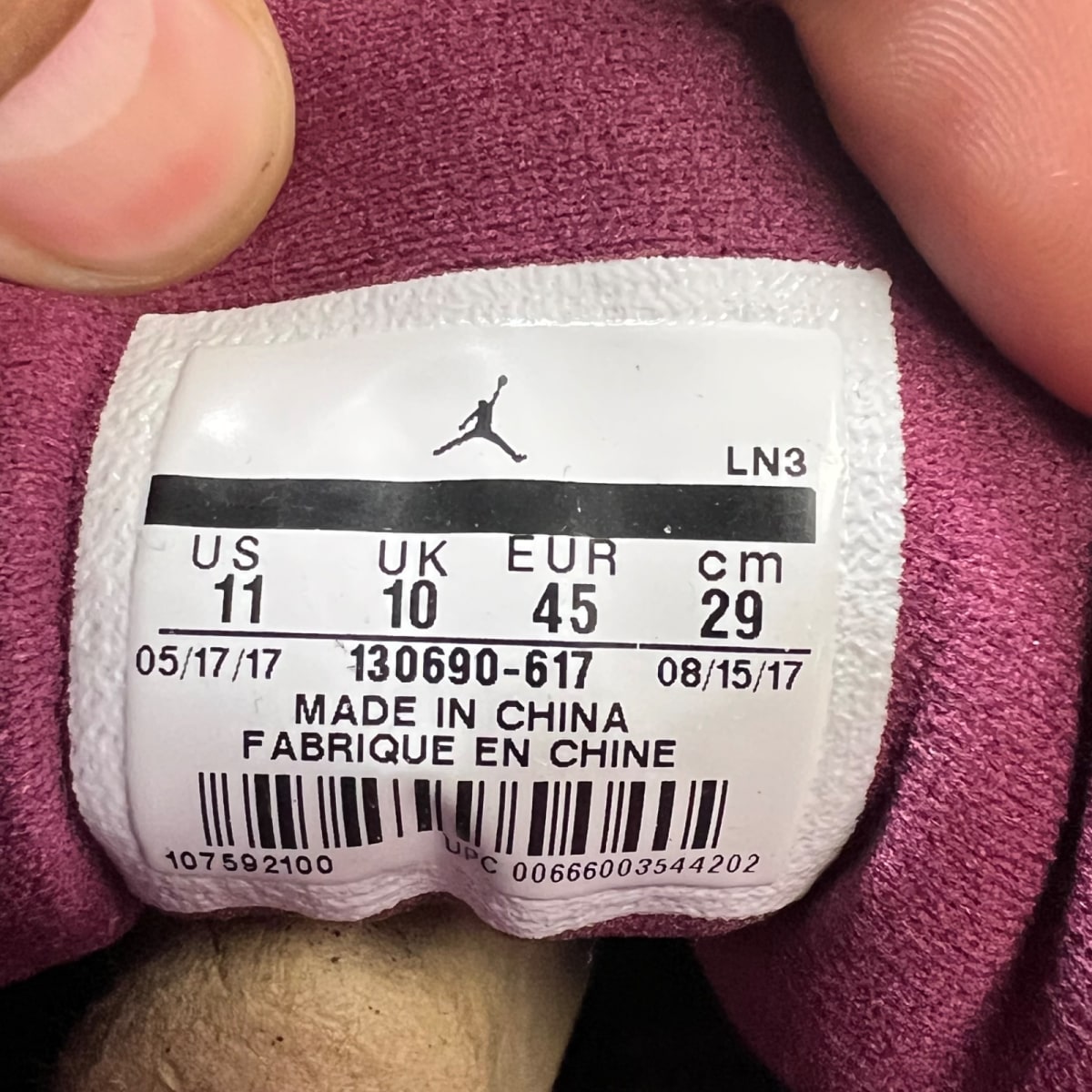 Jordan 12 Retro Bordeaux 11 (Lightly Worn Pre-Owned)JordanBordeaux/Sail-Metallic Silver - Image 7