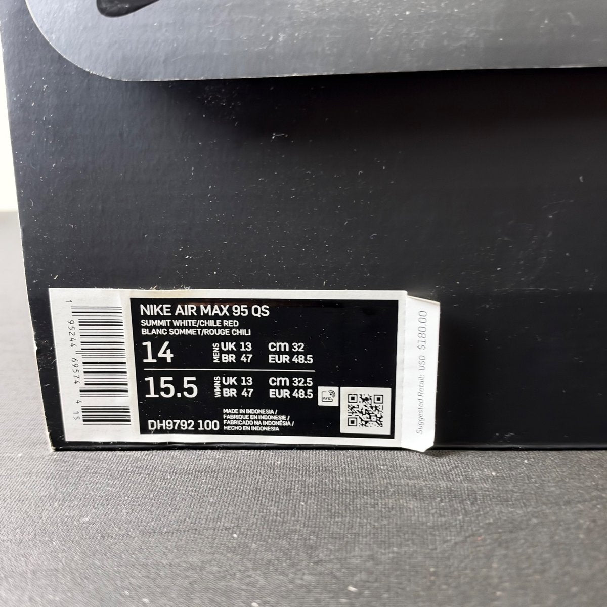 Nike Air Max 95 Smoke Grey (Size 14) - aux