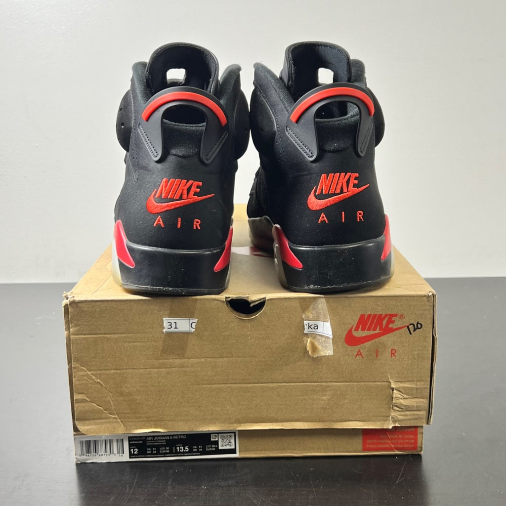 Jordan 6 Retro Infrared Salesman 12 (Lightly Worn Pre-Owned)JordanBlack/Infrared - Image 4