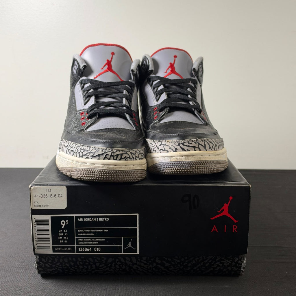 Jordan 3 Retro Black Cement (2011) (Size 9.5) - Image 2