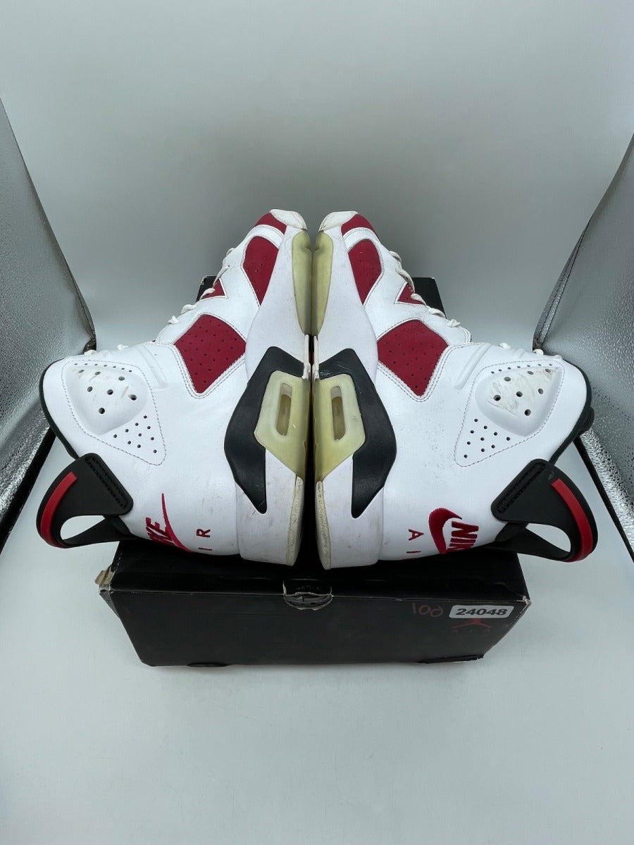 Jordan 6 Retro Carmine (2021) 13 (Moderately Worn Pre-Owned)JordanWhite/Black-Carmine - Image 5