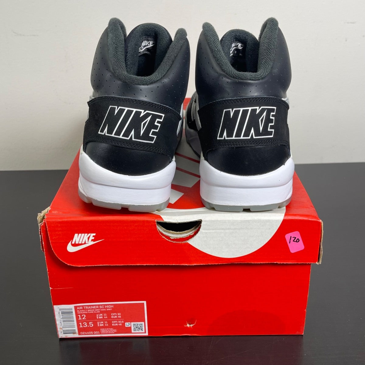 Nike Air Trainer SC High Raiders (2022) 12 (Moderately Worn Pre-Owned)NikeBlack/Light Smoke Grey/Cool Grey - Image 4