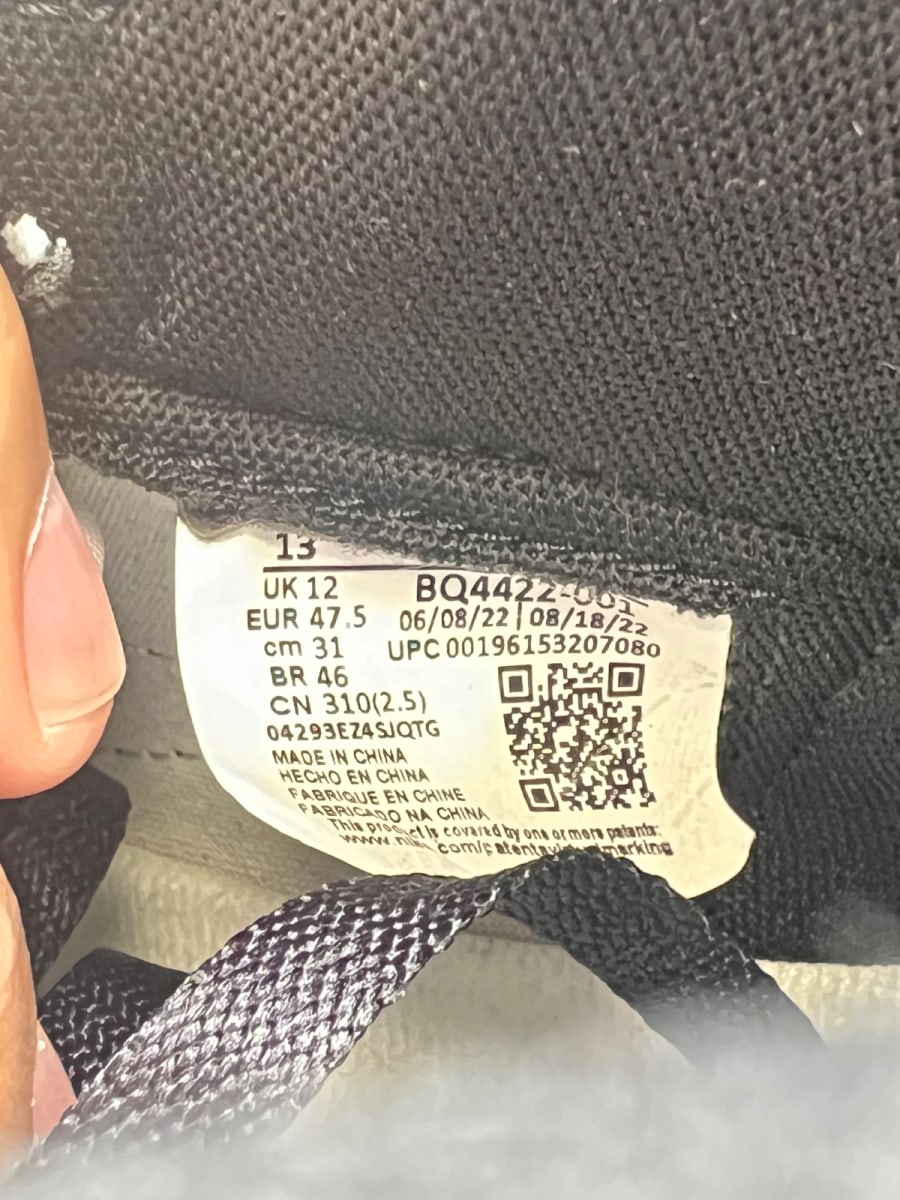 Jordan 1 Retro High '85 Black White (2023) 13 (Moderately Worn Pre-Owned)JordanBlack/Summit White - Image 7
