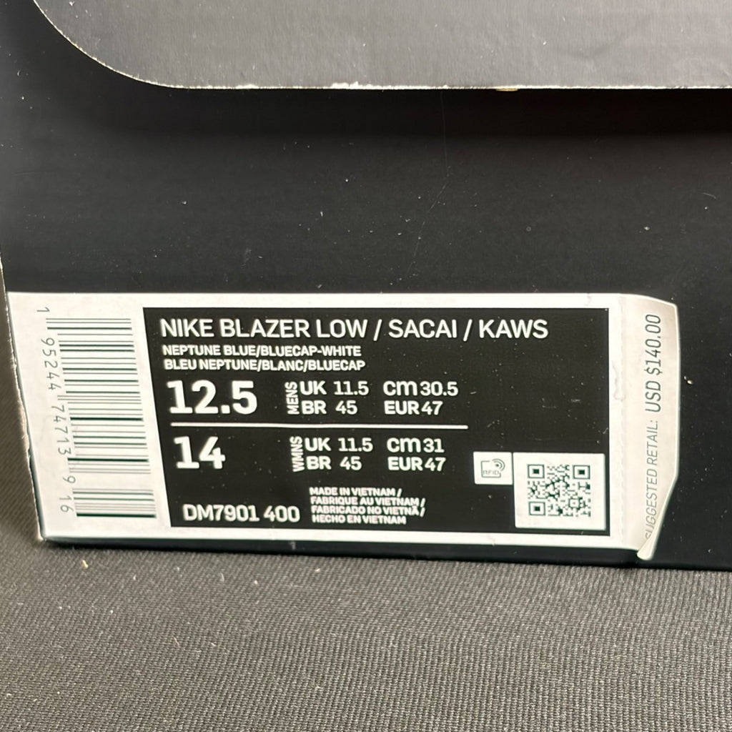 Nike Blazer Low sacai KAWS Neptune Blue (Size 12.5) - Image 7