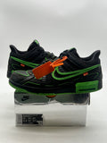 Nike Air Rubber Dunk Off-White Green Strike 10 (Lightly Worn Pre-Owned)NikeBlack/White-Green Strike - Image 1