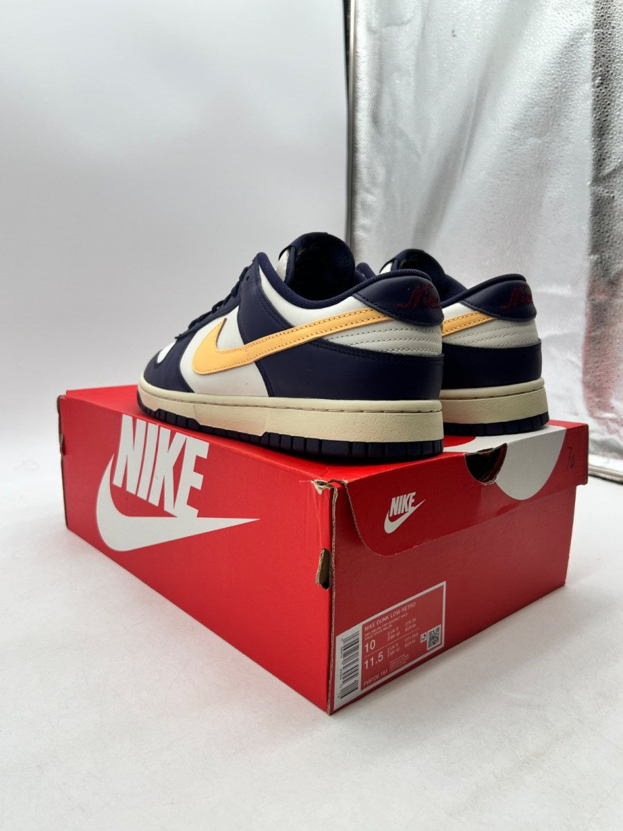 Nike Dunk Low Retro From Nike To You Midnight Navy 10 (Lightly Worn Pre-Owned)NikeSail/Midnight Navy/Coconut Milk/University Red/Pale Vanilla - Image 4