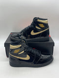 Jordan 1 Retro High Black Metallic Gold (2020) 8 (Moderately Worn Pre-Owned)JordanBlack/Black-Metallic Gold - Image 1
