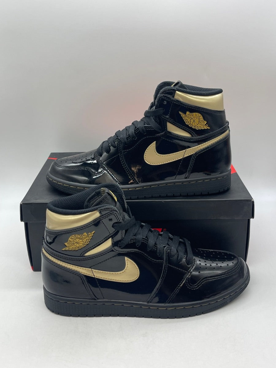 Jordan 1 Retro High Black Metallic Gold (2020) 8 (Moderately Worn Pre-Owned)JordanBlack/Black-Metallic Gold - Image 1