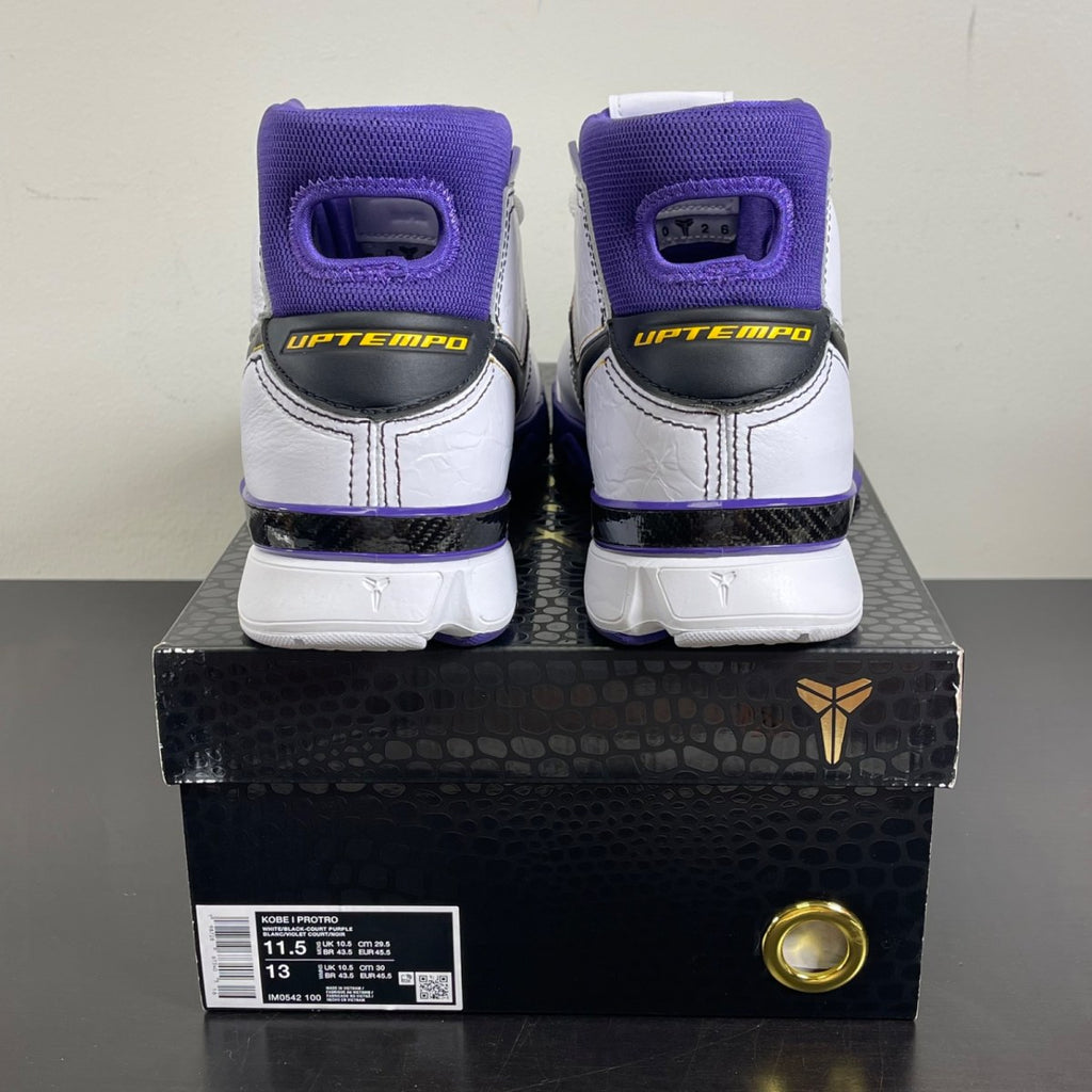 Nike Kobe 1 Protro 81 Pt Game (2026) 11.5 (Moderately Worn Pre-Owned)NikeWhite/Black/Court Purple - Image 4
