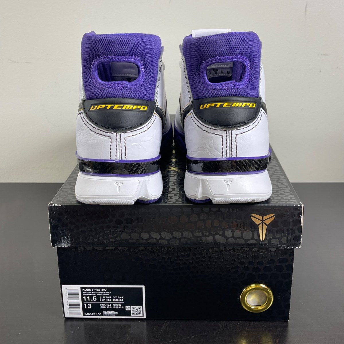 Nike Kobe 1 Protro 81 Pt Game (2026) 11.5 (Moderately Worn Pre-Owned)NikeWhite/Black/Court Purple - Image 4