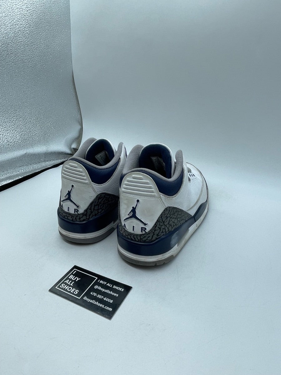 Jordan 3 Retro Midnight Navy 9 (Moderately Worn Pre-Owned) - Image 5