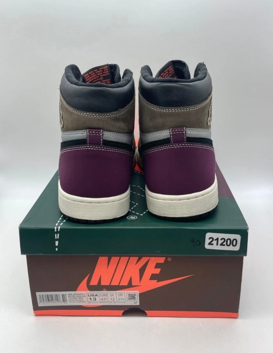 Jordan 1 Retro High OG Hand Crafted 13 (Lightly Worn Pre-Owned)JordanBlack/Archaeo Brown-Dark Chocolate - Image 5