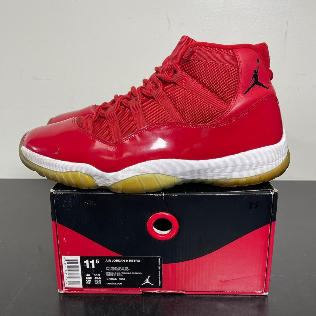 Jordan 11 Retro Win Like 96 11.5 (Moderately Worn Pre-Owned)JordanGym Red/Black-White - Image 3