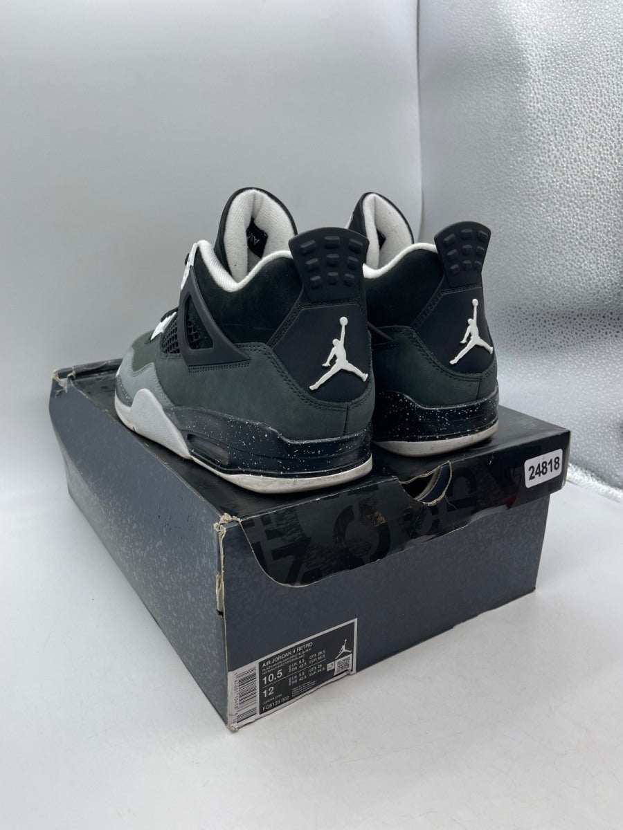 Jordan 4 Retro Fear (2024) 10.5 (Moderately Worn Pre-Owned)JordanBlack/White/Anthracite/Black/Pure Platinum - Image 4