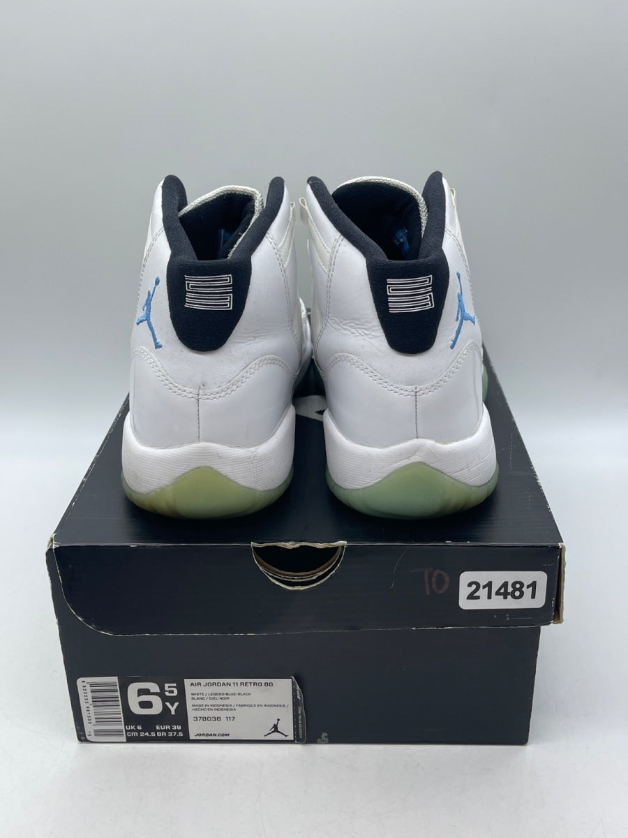 Jordan 11 Retro Legend Blue (2014) (GS) 6.5Y (Moderately Worn Pre-Owned)JordanWhite/Black-Legend Blue - Image 3