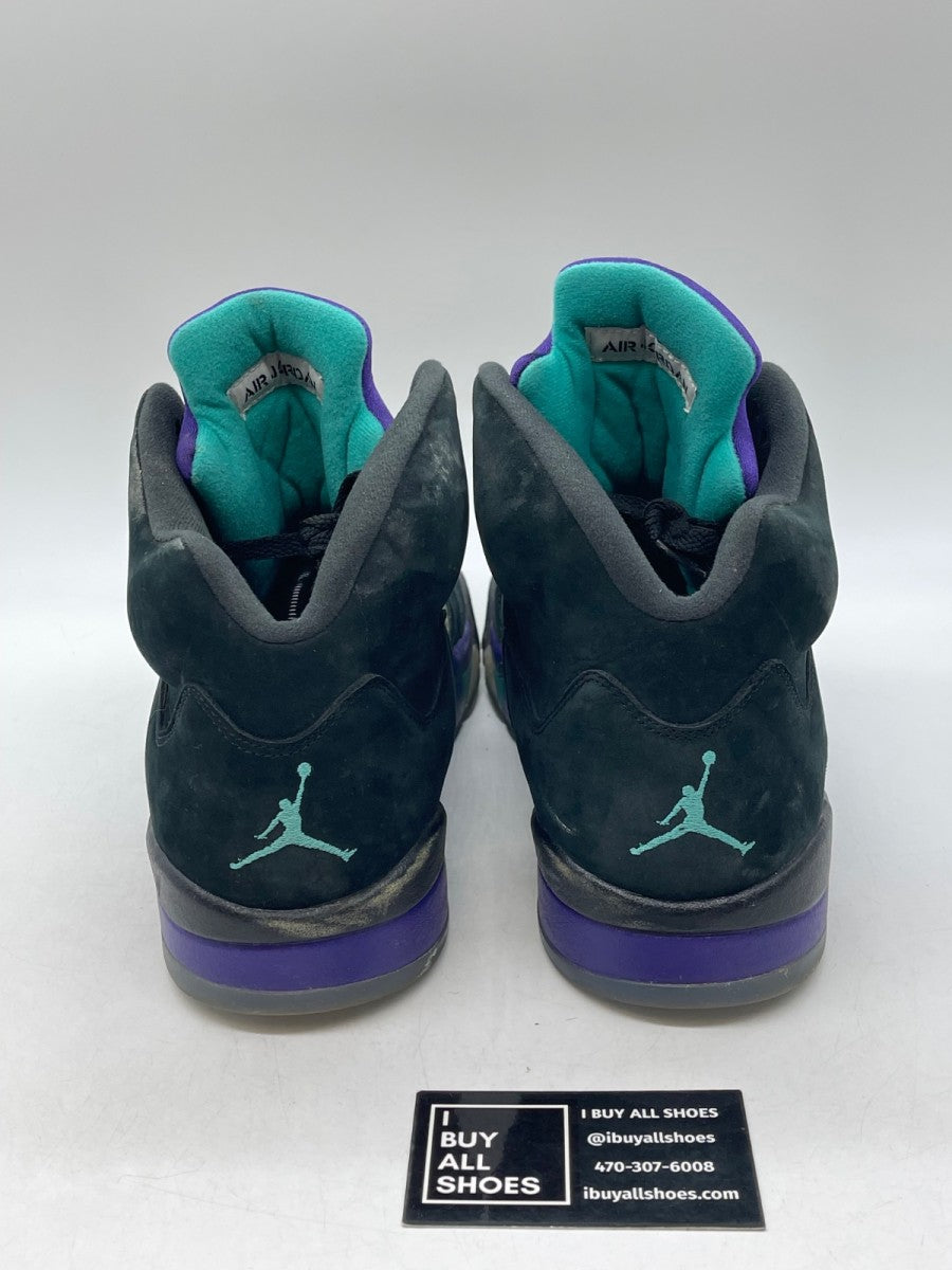 Jordan 5 Retro Black Grape (2013) 13 (Heavily Worn Pre-Owned) - Image 3