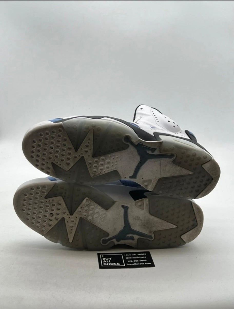 Jordan 6 Retro UNC White 13 (Moderately Worn Pre-Owned)JordanUniversity Blue/White/College Navy/Black - Image 7