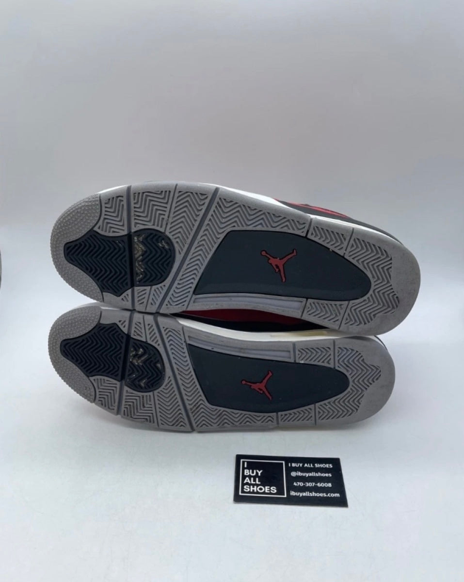 Jordan 4 Retro Toro Bravo 11.5 (Lightly Worn Pre-Owned)JordanFire Red/White-Black-Cement Grey - Image 7