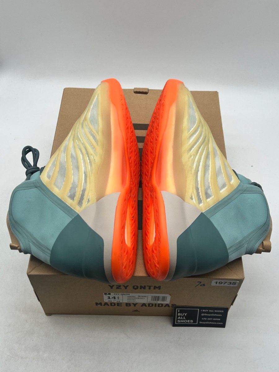adidas Yeezy QNTM Hi-Res Coral 14.5 (Lightly Worn Pre-Owned) - Image 8