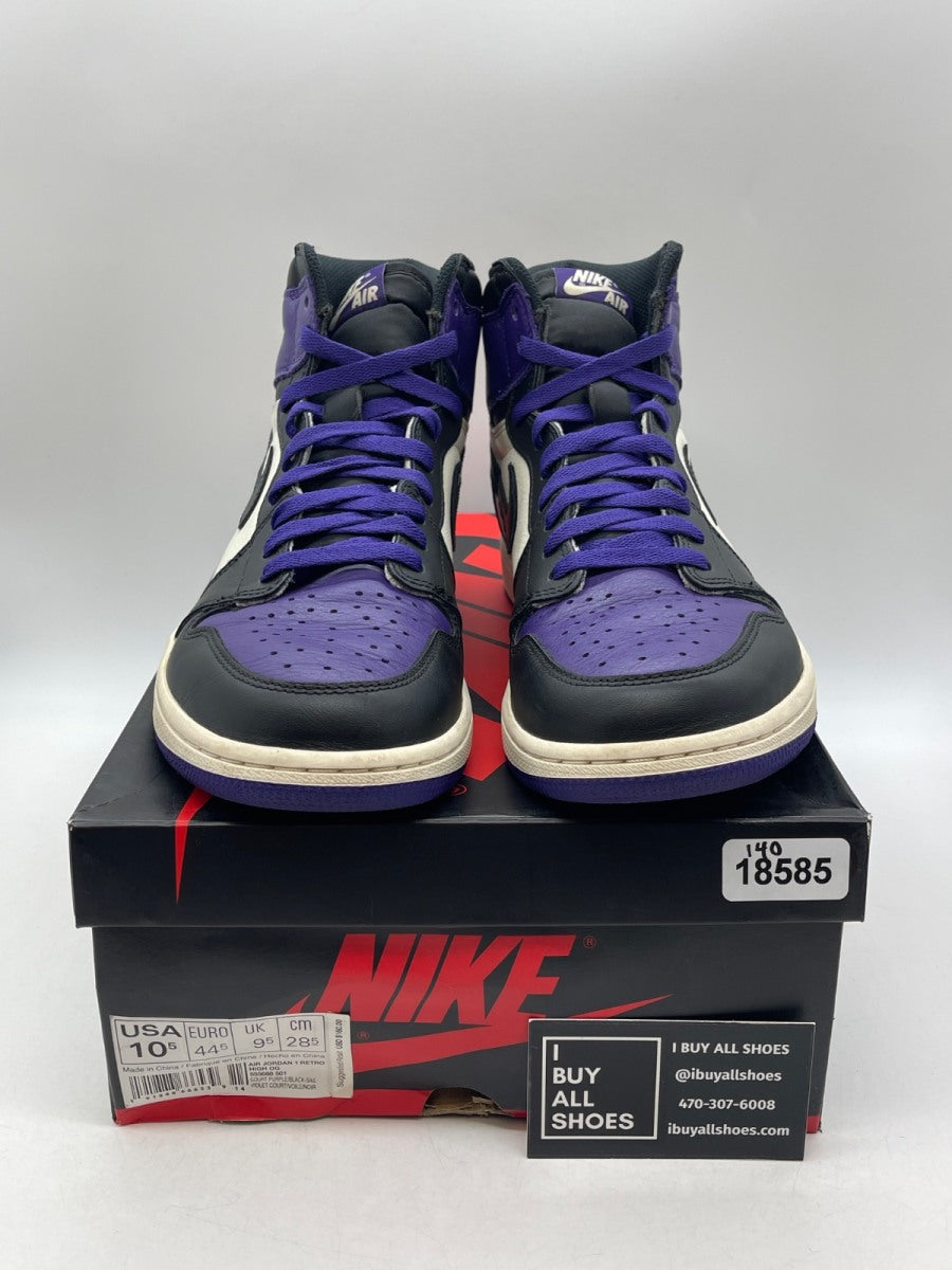 Jordan 1 Retro High Court Purple 10.5 (Heavily Worn Pre-Owned) - Image 2