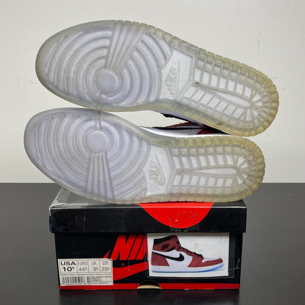 Jordan 1 Retro High Spider-Man Origin Story 10.5 (Moderately Worn Pre-Owned)JordanGym Red/Black-White-Photo Blue - Image 5