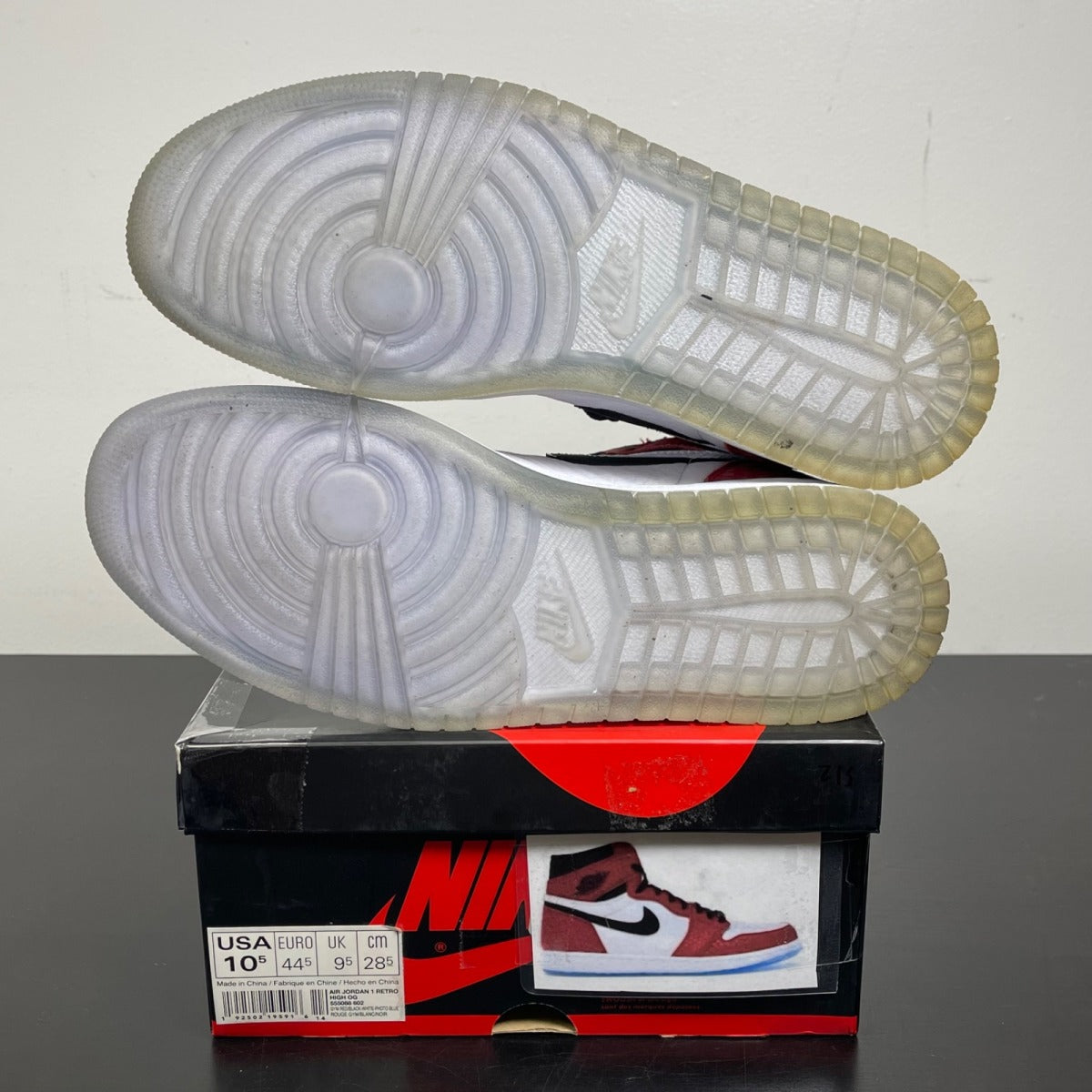 Jordan 1 Retro High Spider-Man Origin Story 10.5 (Moderately Worn Pre-Owned)JordanGym Red/Black-White-Photo Blue - Image 5