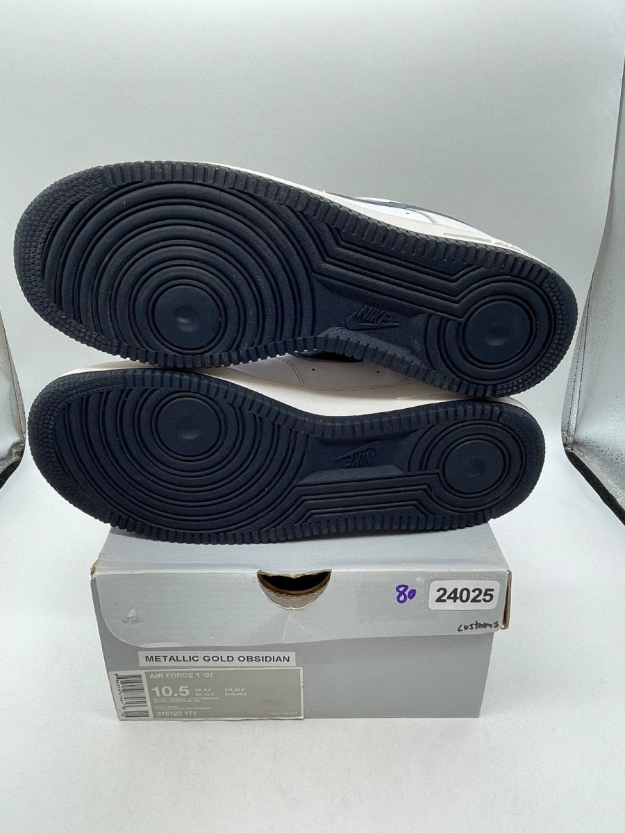 Nike Air Force 1 '07 'Gold Obsidian' 10.5 (Moderately Worn Pre-Owned)Nike - Image 7