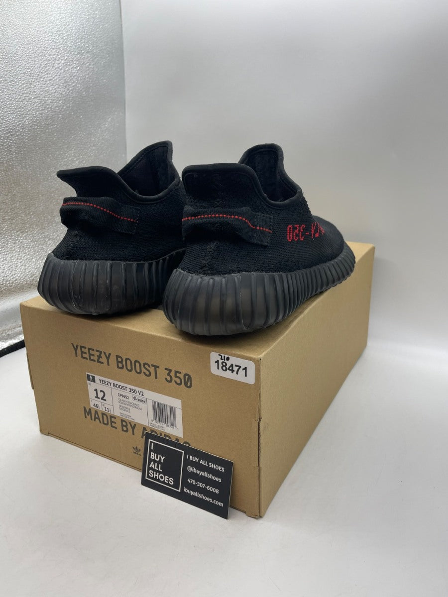 adidas Yeezy Boost 350 V2 Black Red 12 (Moderately Worn Pre-Owned) - Image 5