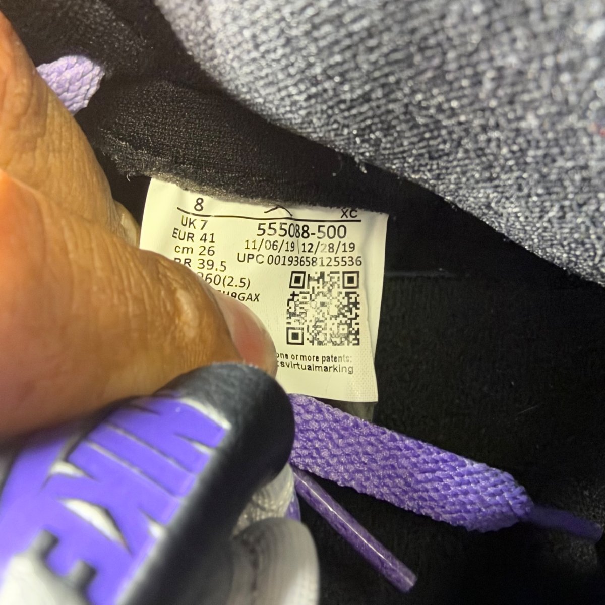 Jordan 1 Retro High Court Purple White (Size 8) - Image 7