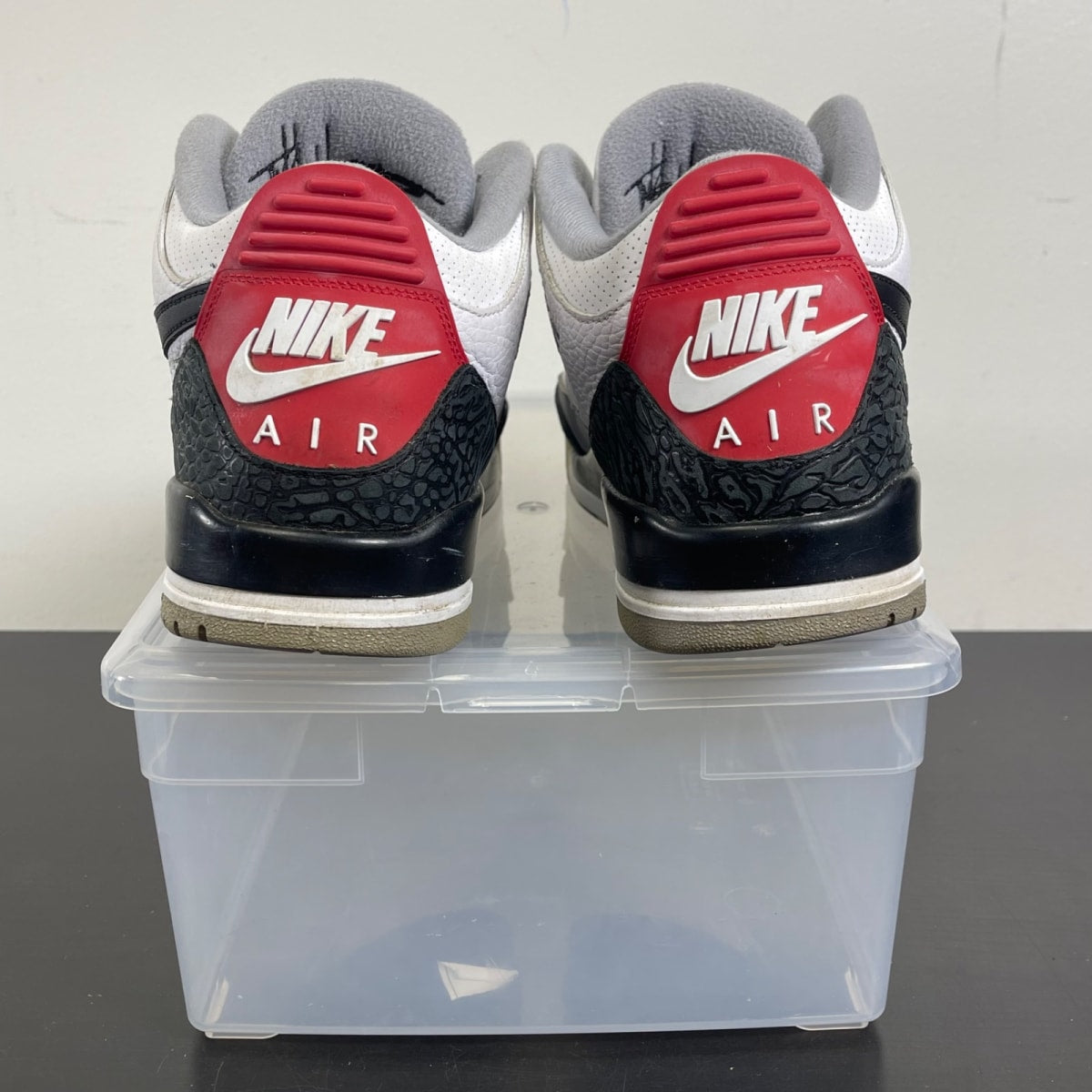 Jordan 3 Retro Tinker Hatfield 11.5 (Moderately Worn Pre-Owned)JordanWhite/Black-Fire Red-Cement Grey - Image 4